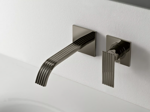 IOS - Wall-mounted brass washbasin mixer _ Rubinetterie Treemme